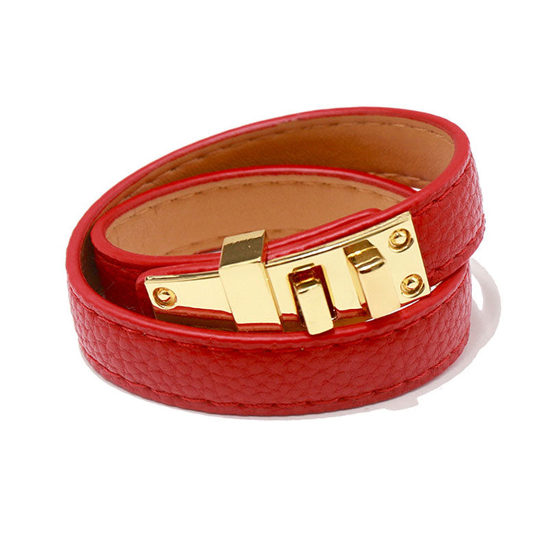 Signature Double-Wrap Leather Bracelet