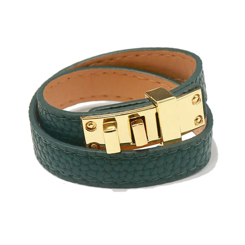 Signature Double-Wrap Leather Bracelet