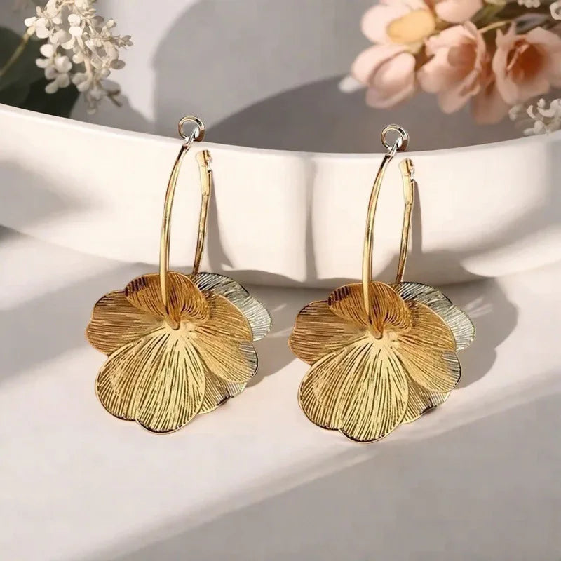 Golden Bloom Hoops