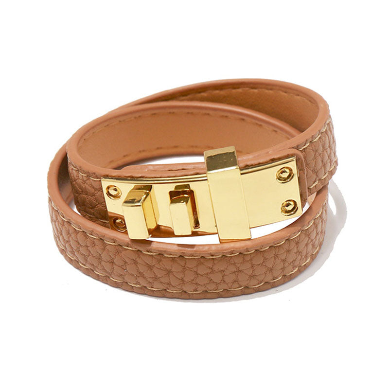 Signature Double-Wrap Leather Bracelet