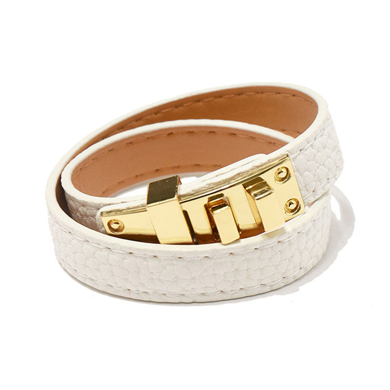 Signature Double-Wrap Leather Bracelet