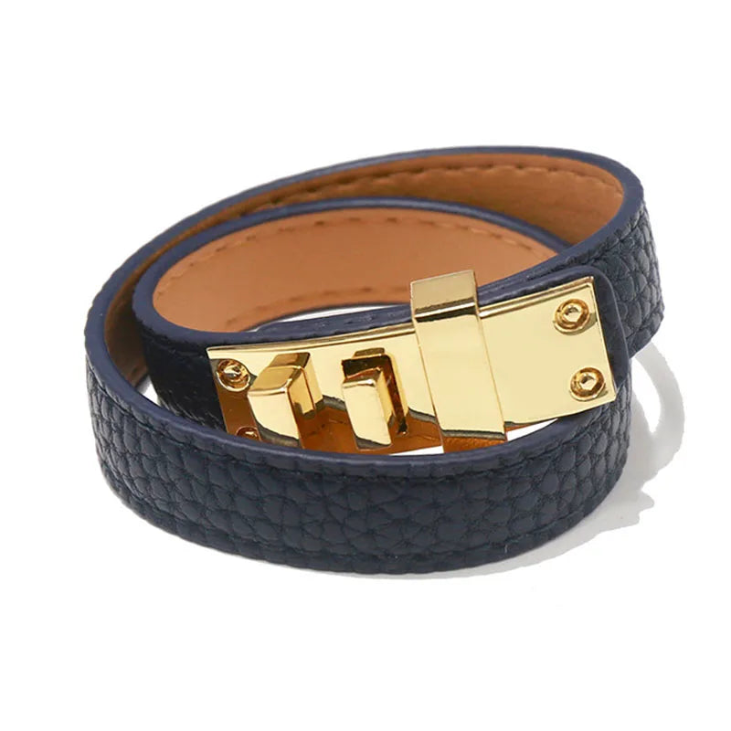 Signature Double-Wrap Leather Bracelet